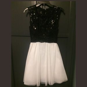 Sequin Hearts Keyhole Back Sequin Party Dress